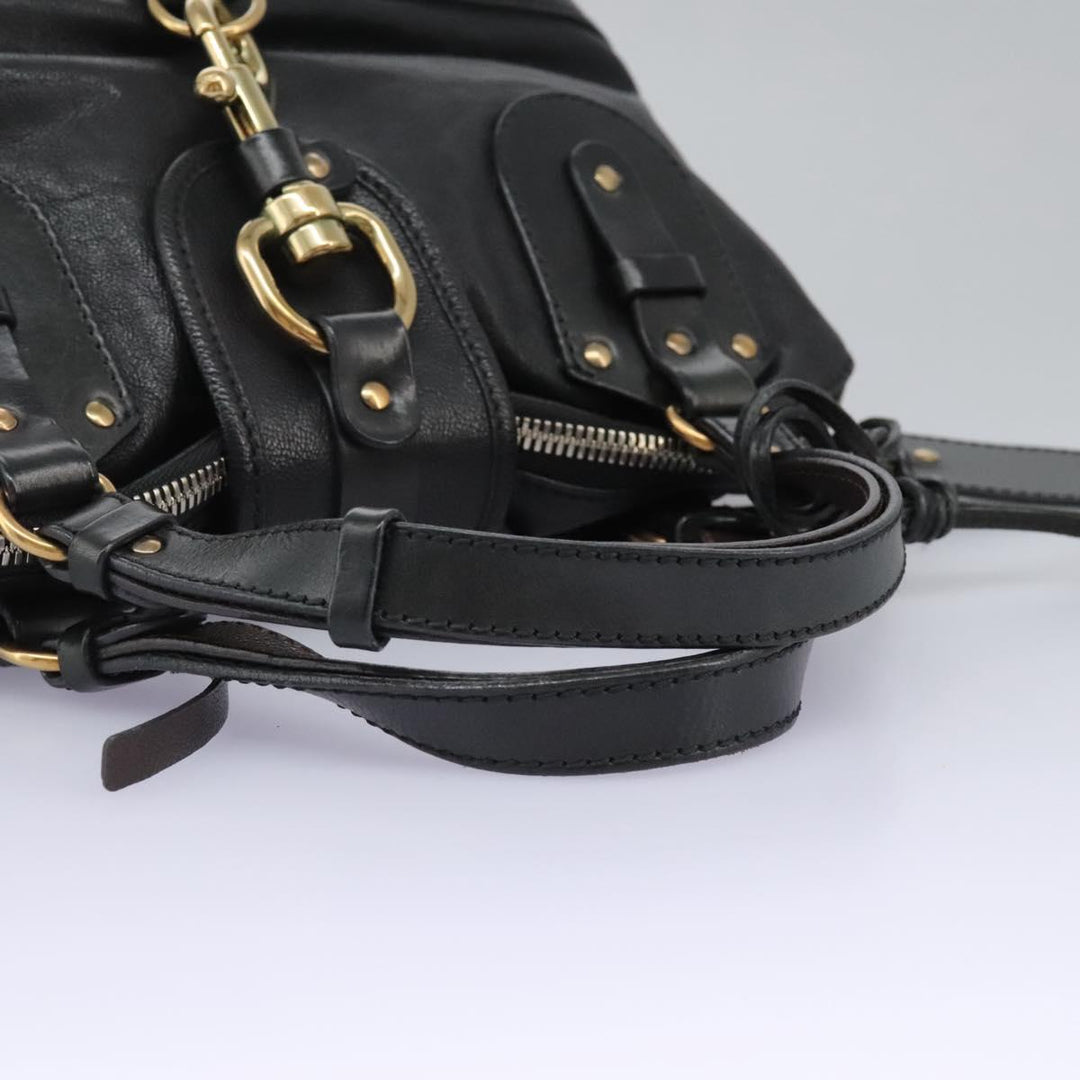 Chloe Kerala Hand Bag Leather Black 110258