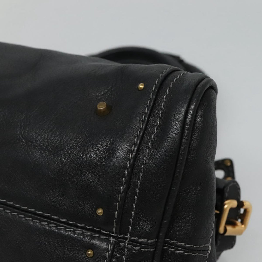 Chloe Paddington Hand Bag Leather Black 110540
