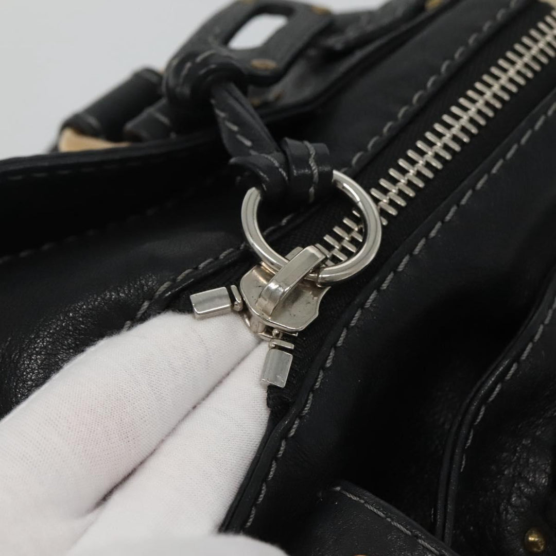 Chloe Paddington Hand Bag Leather Black 110540