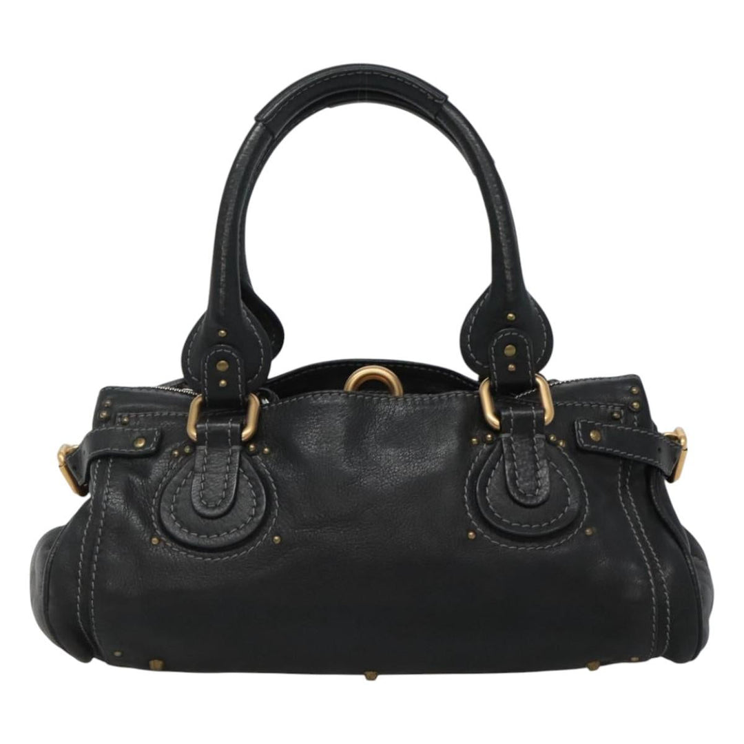Chloe Paddington Hand Bag Leather Black 110540