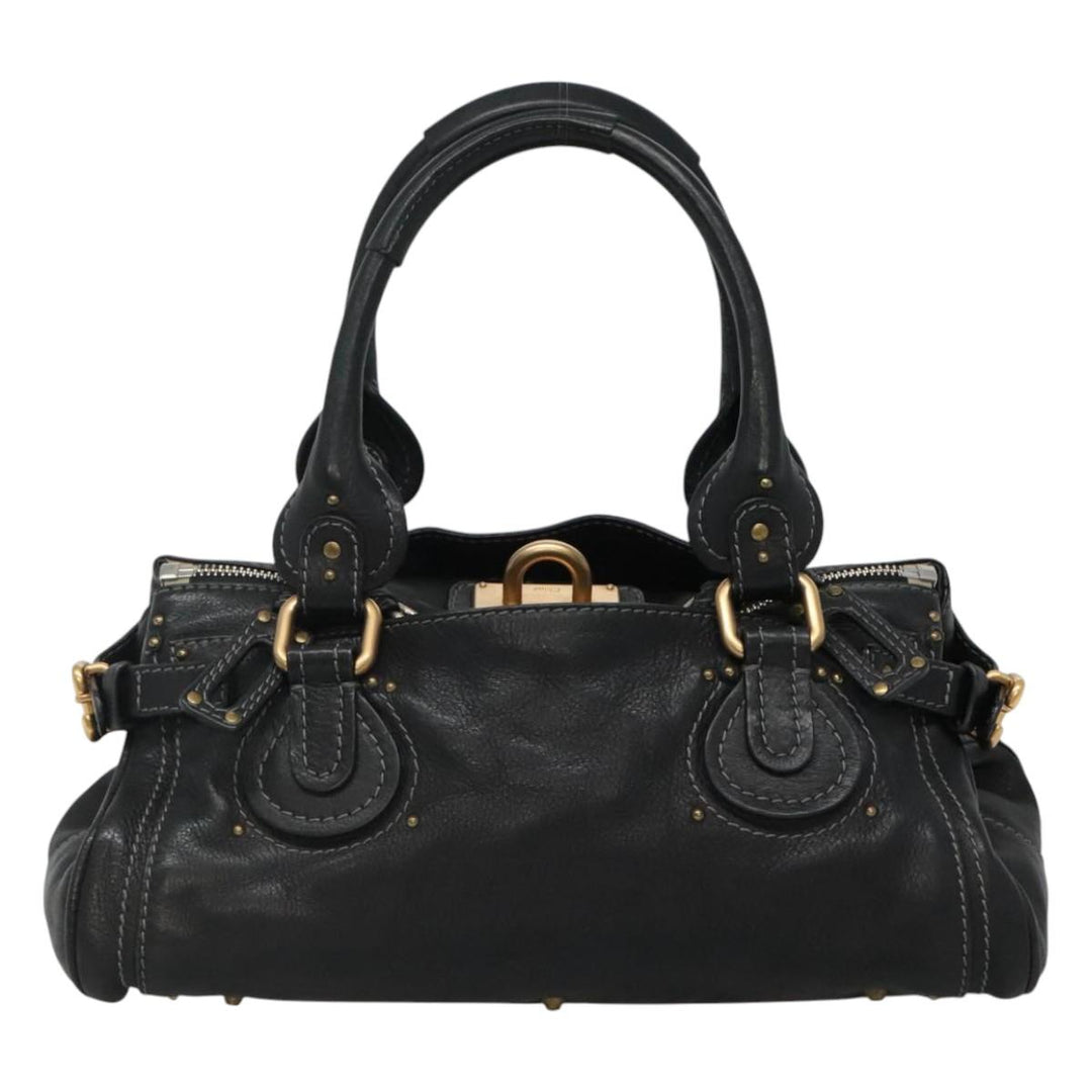 Chloe Paddington Hand Bag Leather Black 110540