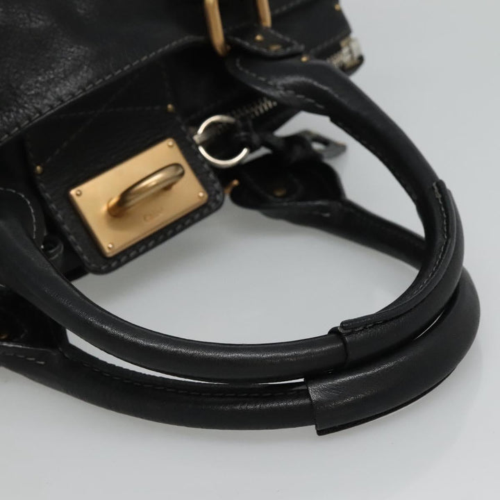 Chloe Paddington Hand Bag Leather Black 110540
