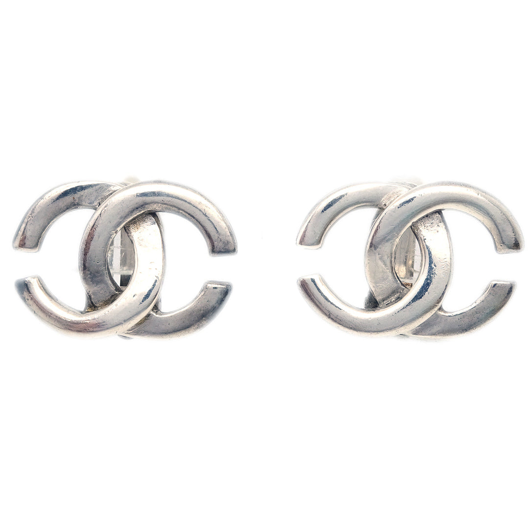 Top Quality Chanel CC Earrings Clip-On Silver 01P