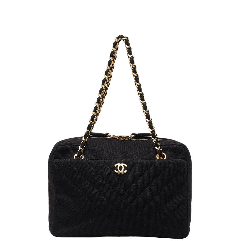 Top Quality Chanel Coco Killing Chain Tote Bag Black Cotton  Chanel