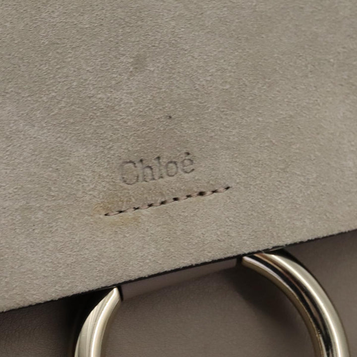 Chloe Fay Shoulder Bag Leather Gray 110878