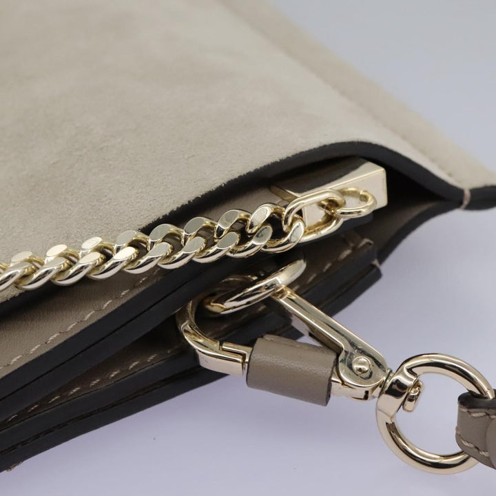 Chloe Fay Shoulder Bag Leather Gray 110878