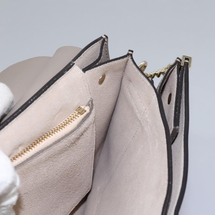 Chloe Fay Shoulder Bag Leather Gray 110878