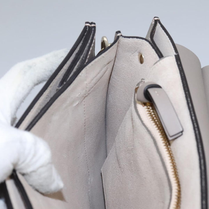 Chloe Fay Shoulder Bag Leather Gray 110878