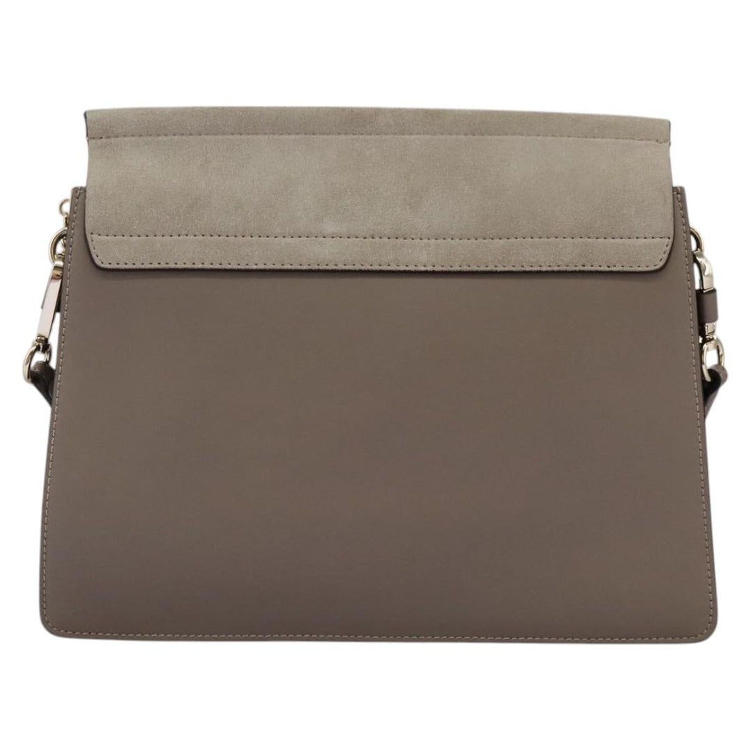 Chloe Fay Shoulder Bag Leather Gray 110878