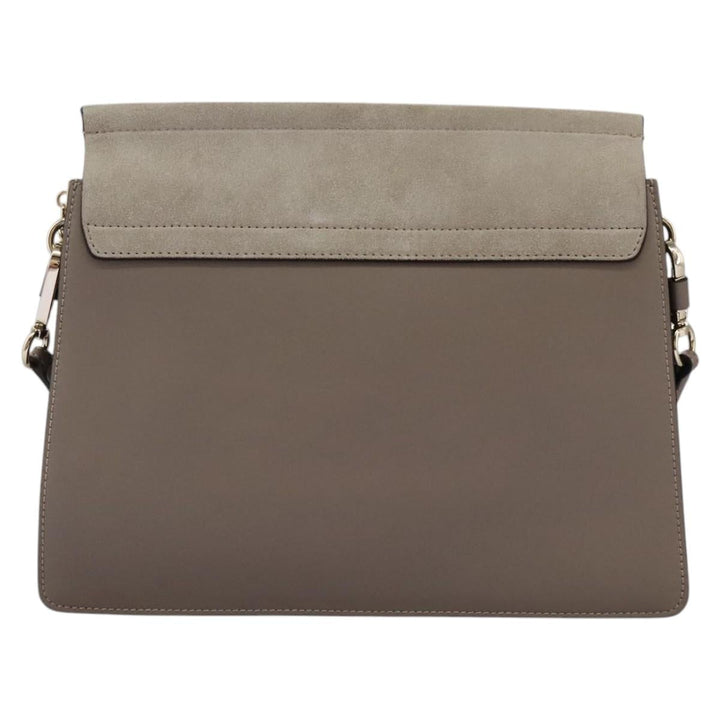 Chloe Fay Shoulder Bag Leather Gray 110878