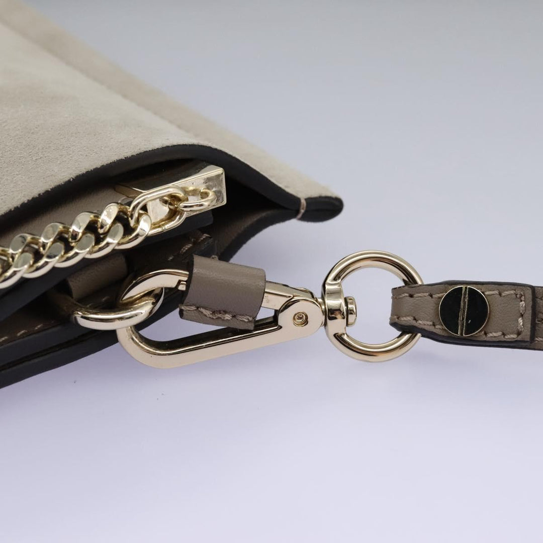 Chloe Fay Shoulder Bag Leather Gray 110878