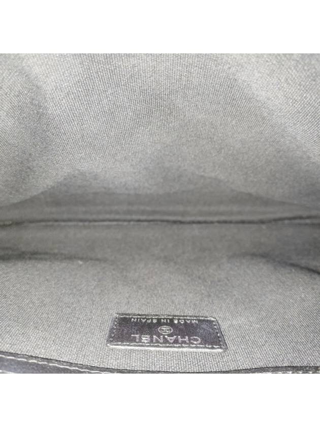 AP3749 Crystal Star Logo Black Lambskin Small Pouch Bag Chanel