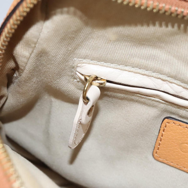 Chloe Paraty Hand Bag Leather Beige Gold 111039