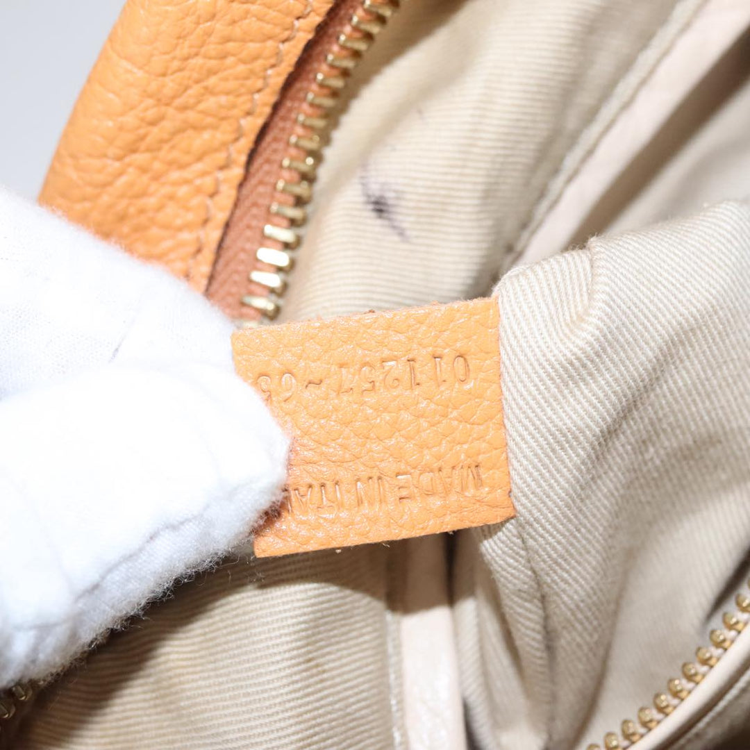 Chloe Paraty Hand Bag Leather Beige Gold 111039