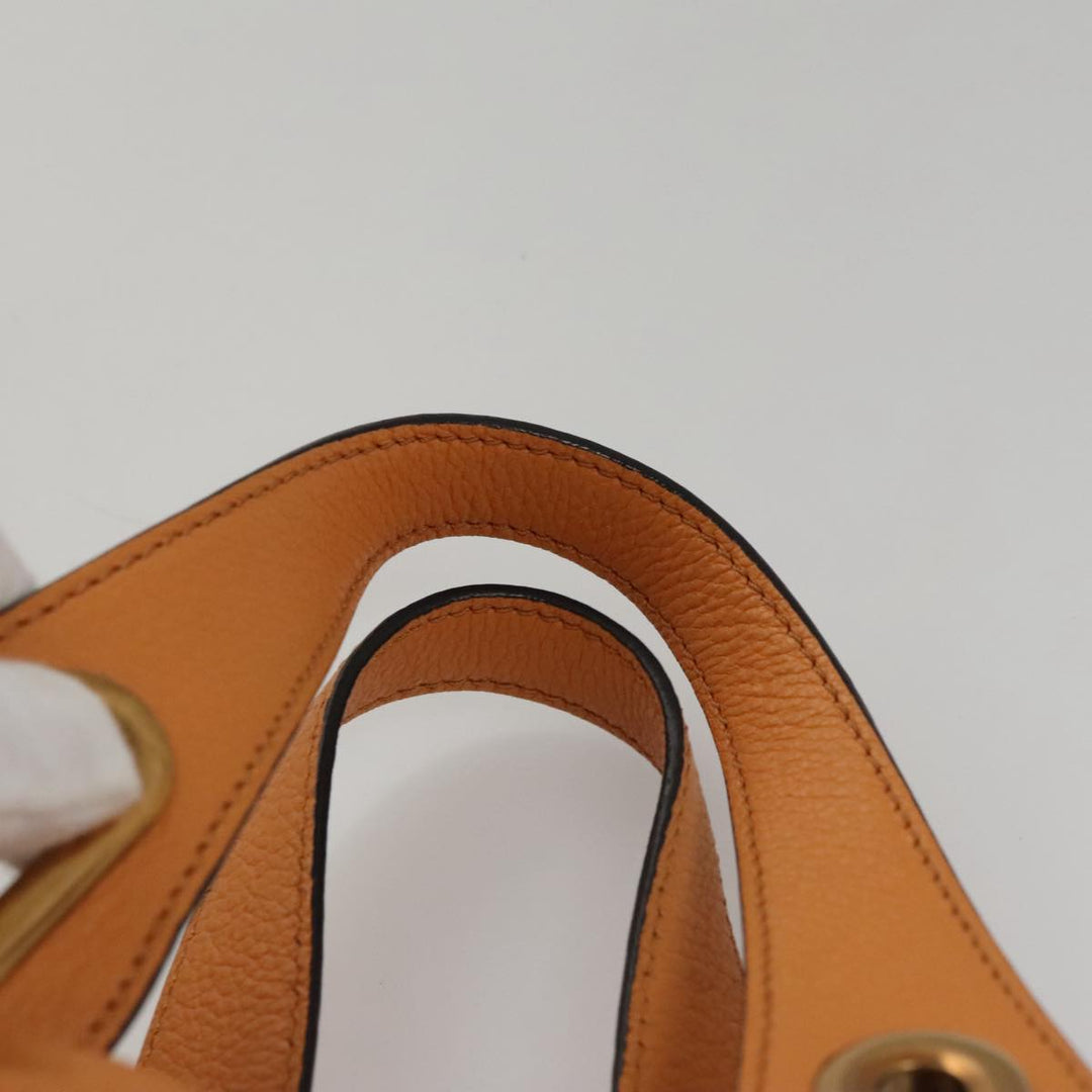 Chloe Paraty Hand Bag Leather Beige Gold 111039