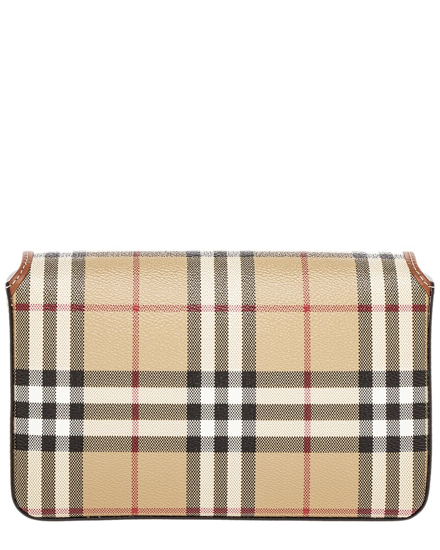 Burberry Hampshire E-Canvas & Leather Shoulder Bag
