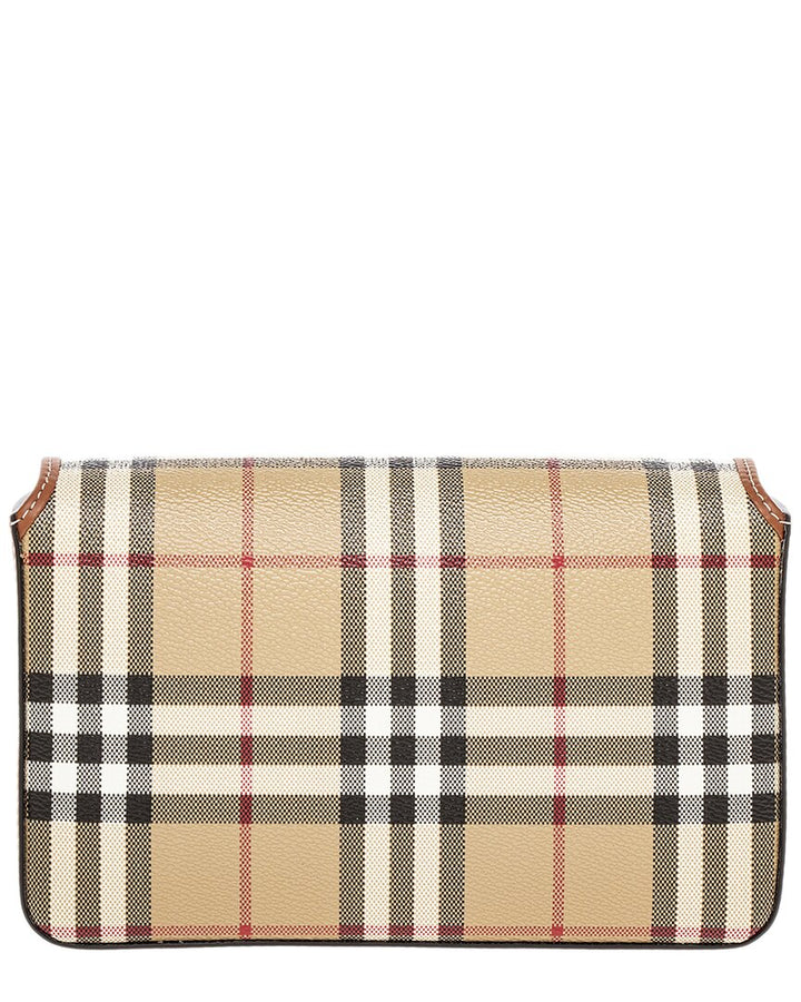 Burberry Hampshire E-Canvas & Leather Shoulder Bag