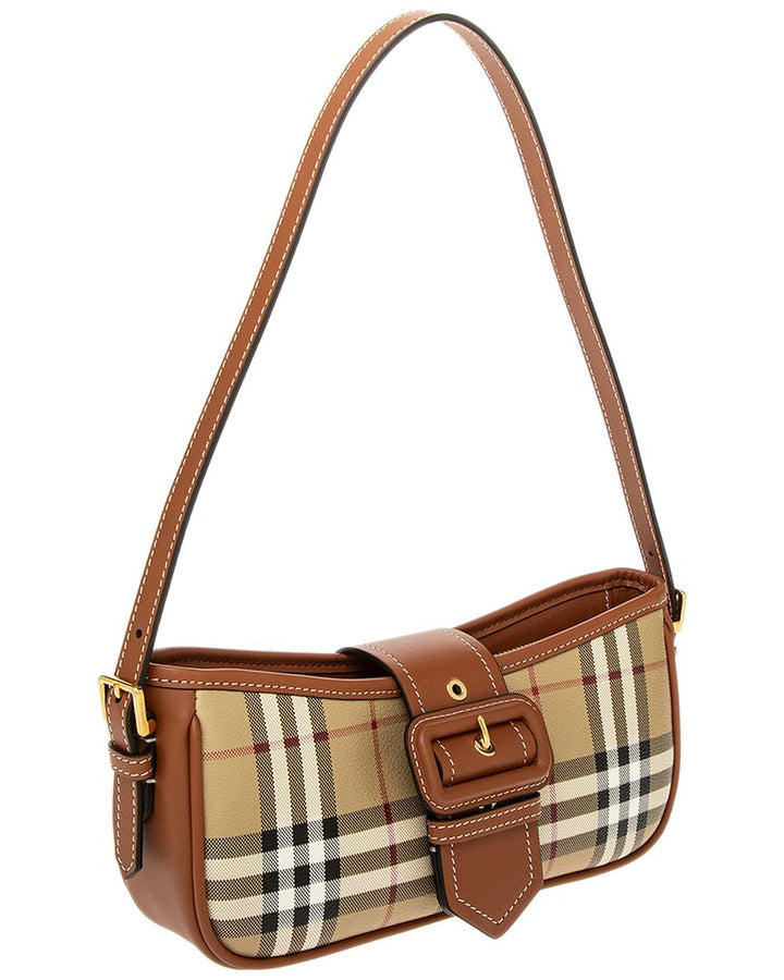 Burberry Sling Canvas & Leather Shoulder Bag