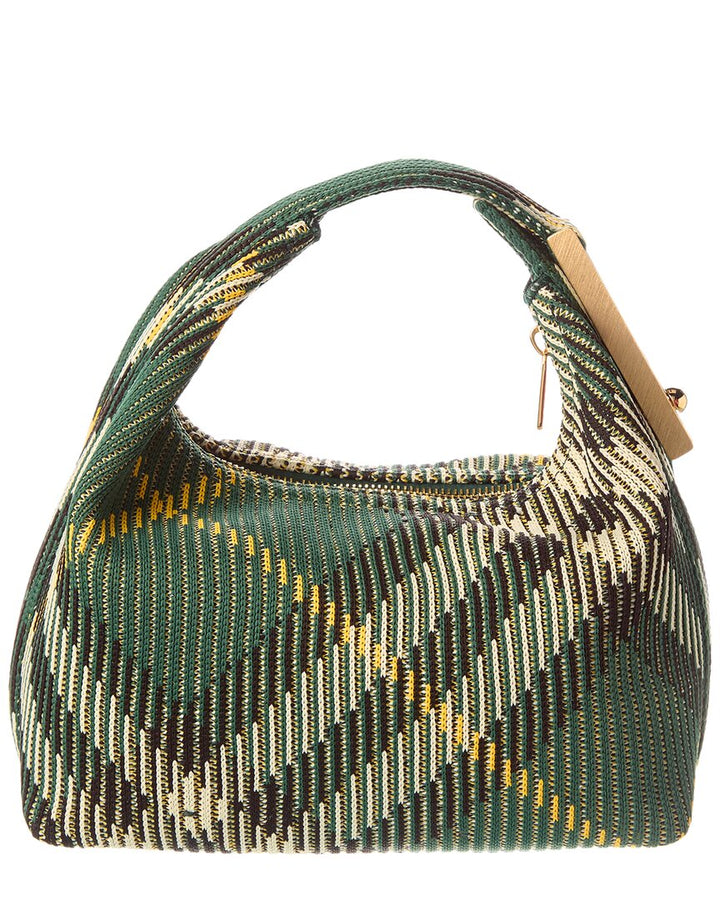 Burberry Peg Mini Check Shoulder Bag