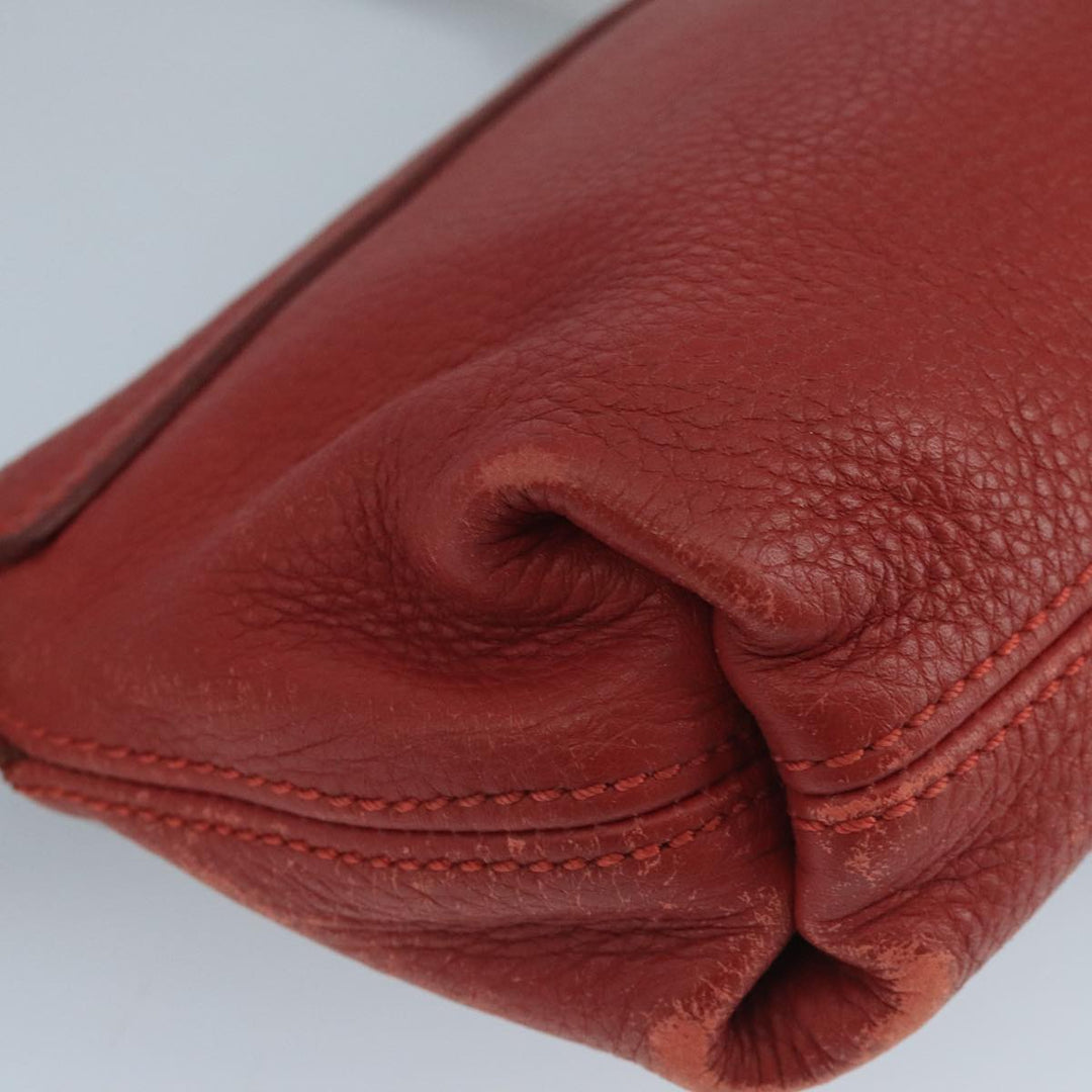 Chloe Mercy Shoulder Bag Leather Red Gold 111189