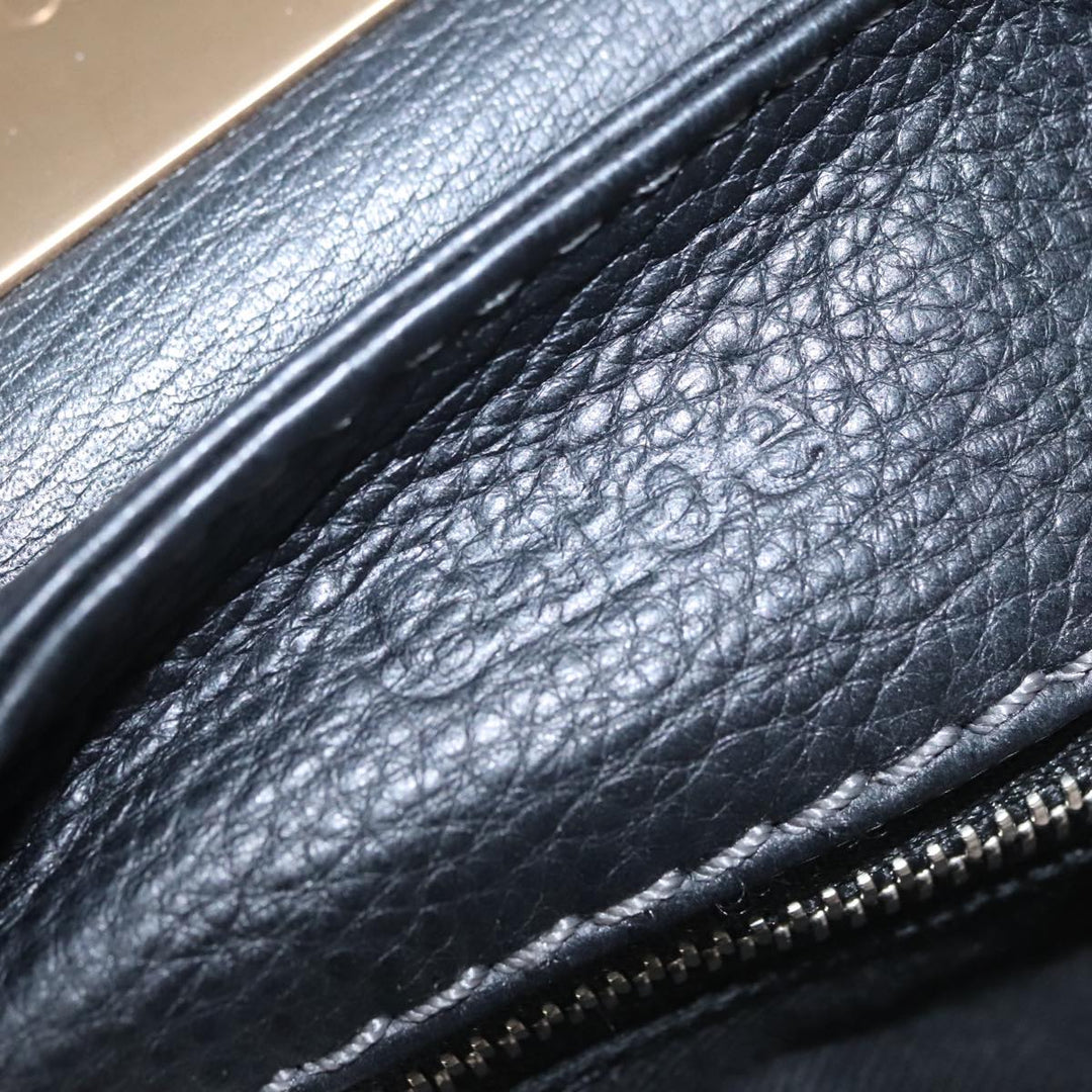 Chloe Paddington Hand Bag Leather Black Silver 111191