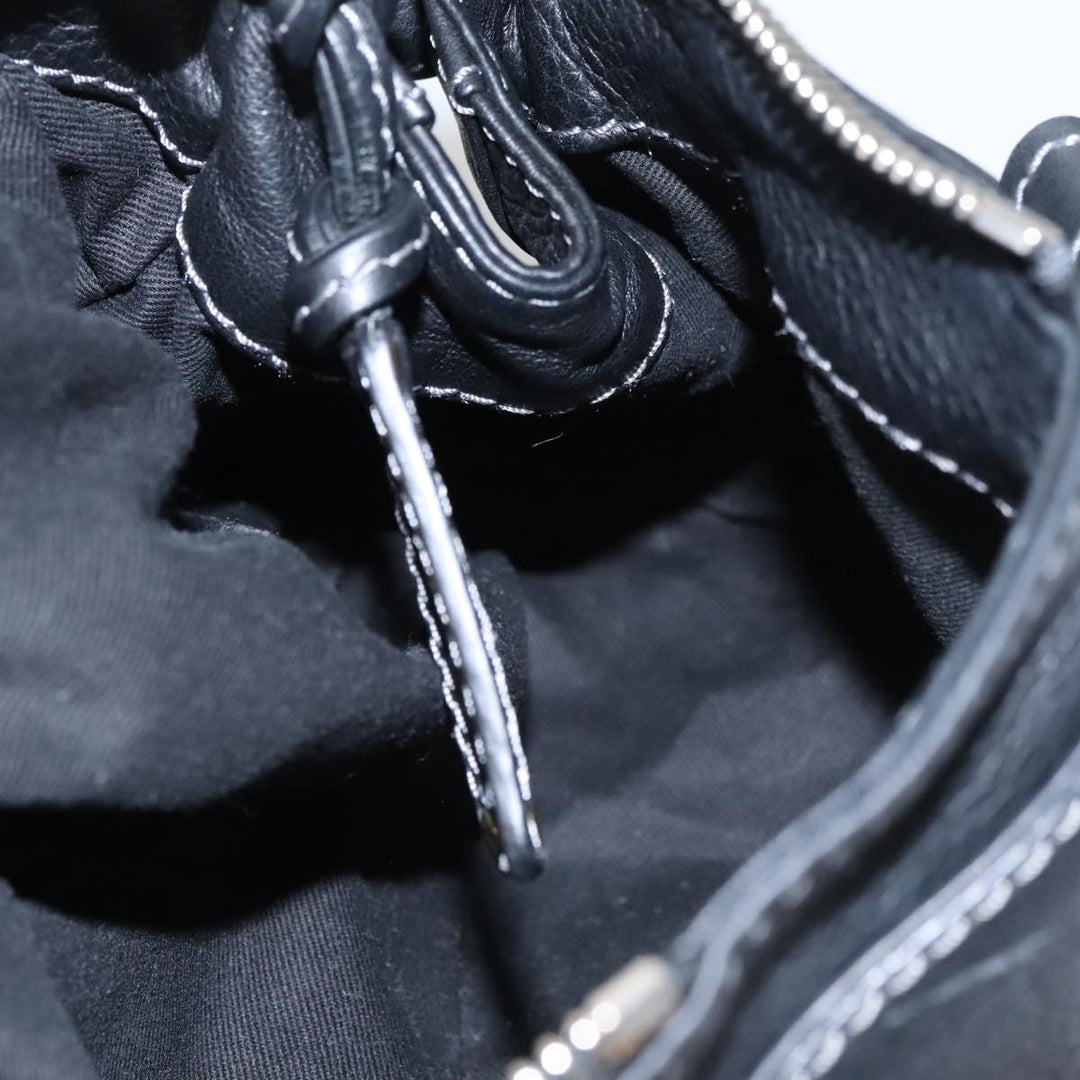 Chloe Paddington Hand Bag Leather Black Silver 111191