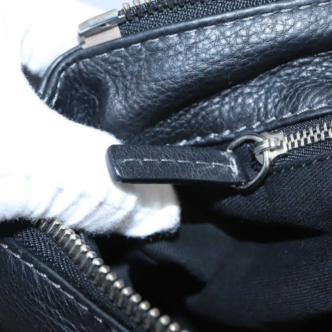 Chloe Paddington Hand Bag Leather Black Silver 111191
