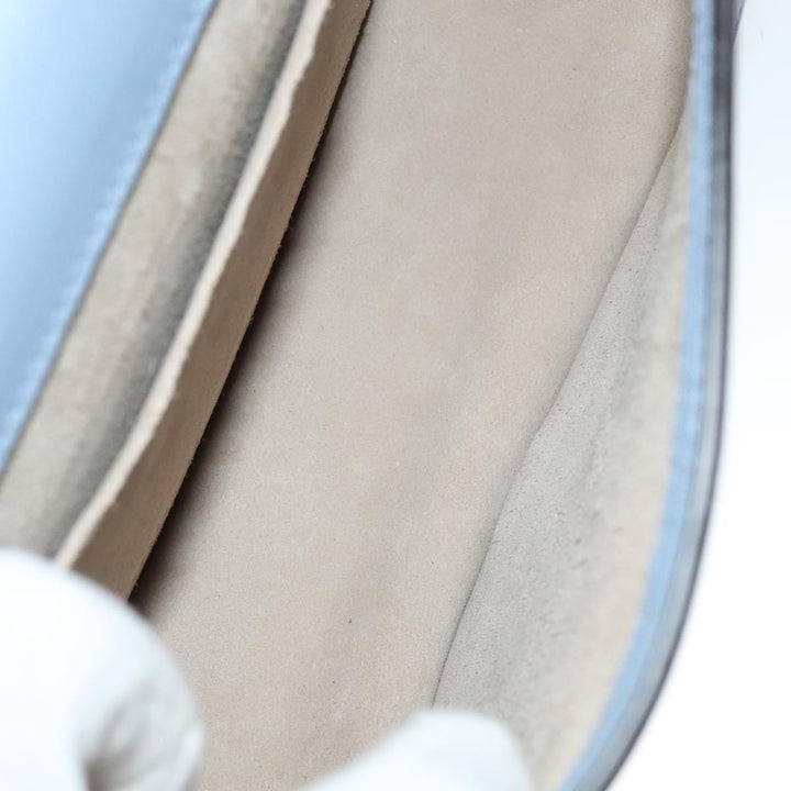 Chloe Nile Hand Bag Leather 2way Light Blue Gold 111358