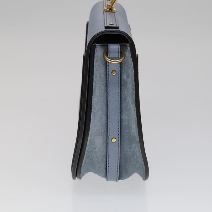 Chloe Nile Hand Bag Leather 2way Light Blue Gold 111358