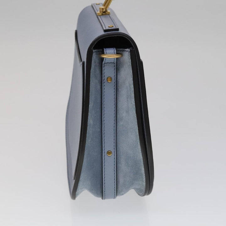 Chloe Nile Hand Bag Leather 2way Light Blue Gold 111358