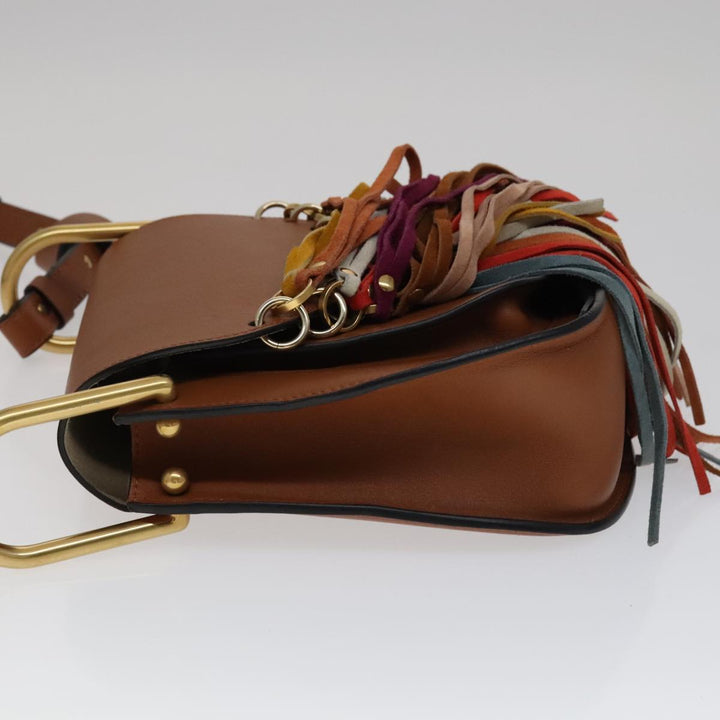 Chloe Shoulder Bag Leather Brown 111369A