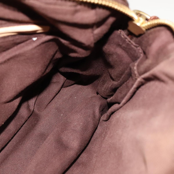 Chloe Paraty Hand Bag Leather 2way Brown Gold 111556