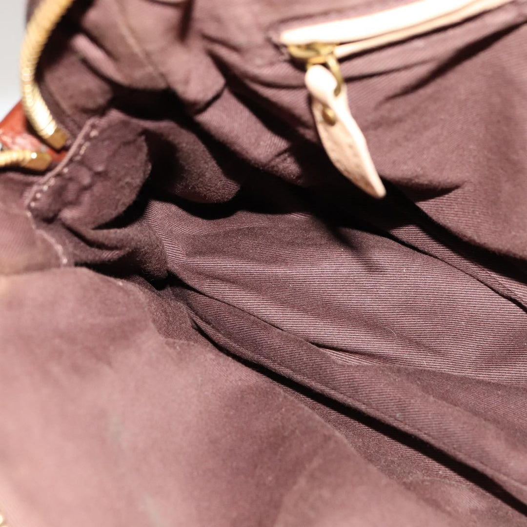 Chloe Paraty Hand Bag Leather 2way Brown Gold 111556