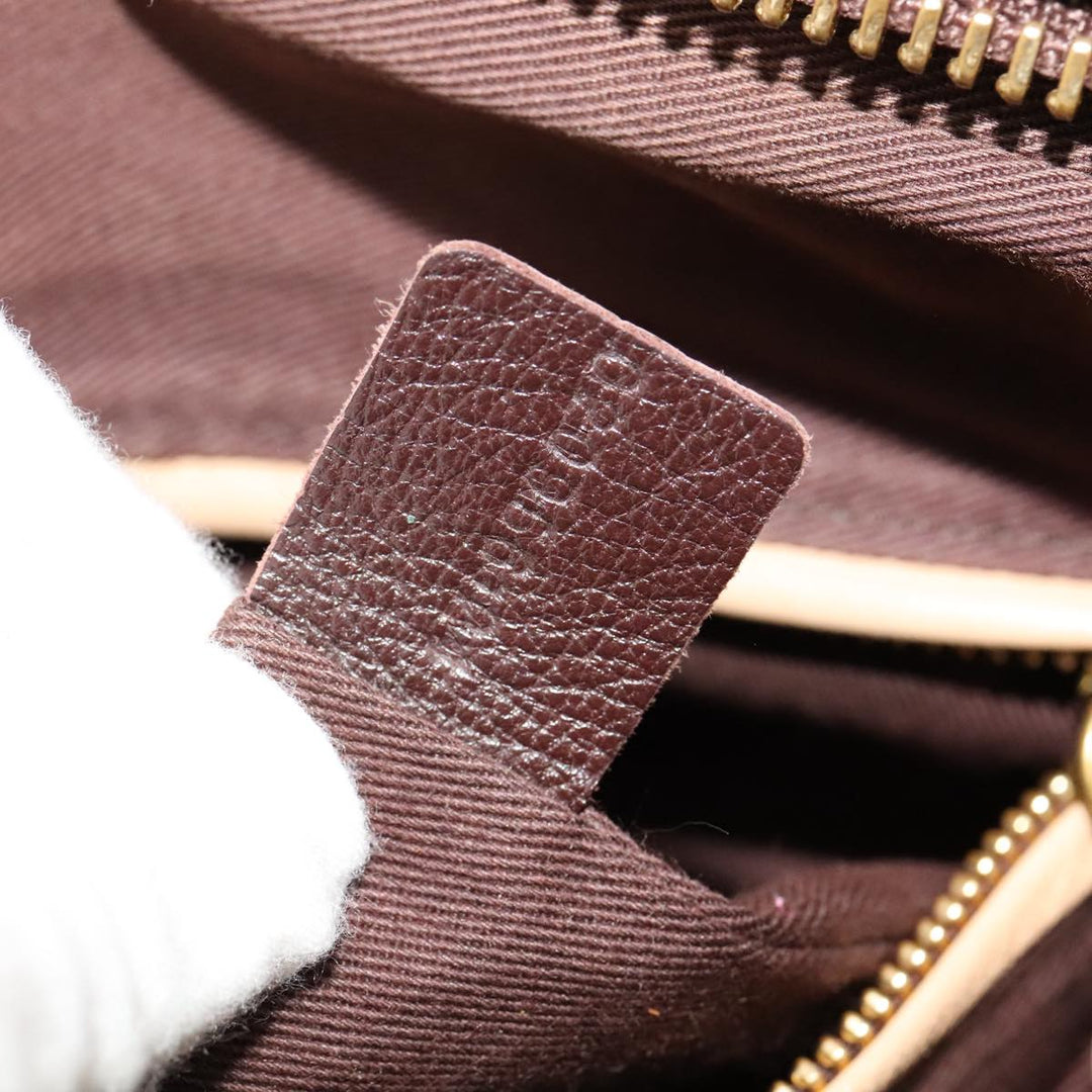 Chloe Paraty Hand Bag Leather 2way Brown Gold 111556