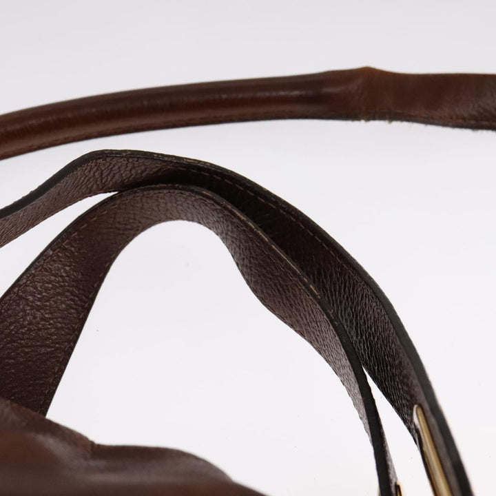 Chloe Paraty Hand Bag Leather 2way Brown Gold 111556