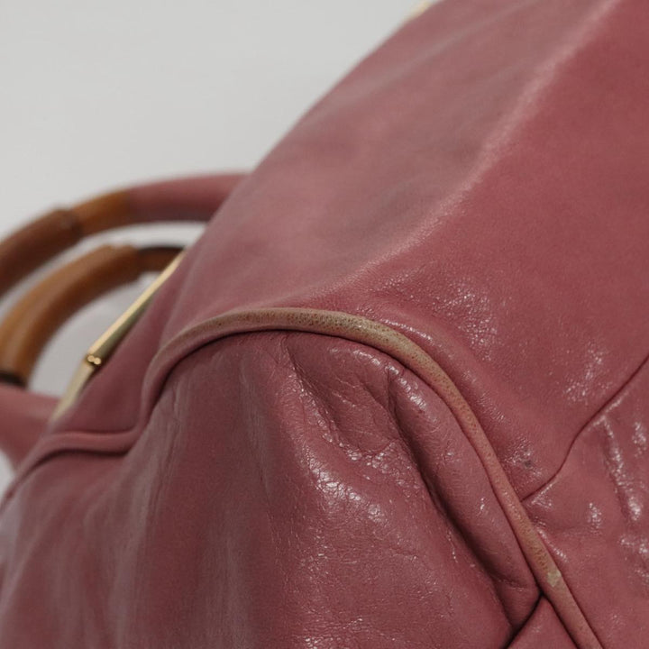 Chloe Etel Hand Bag Leather 2way Pink Gold 111748