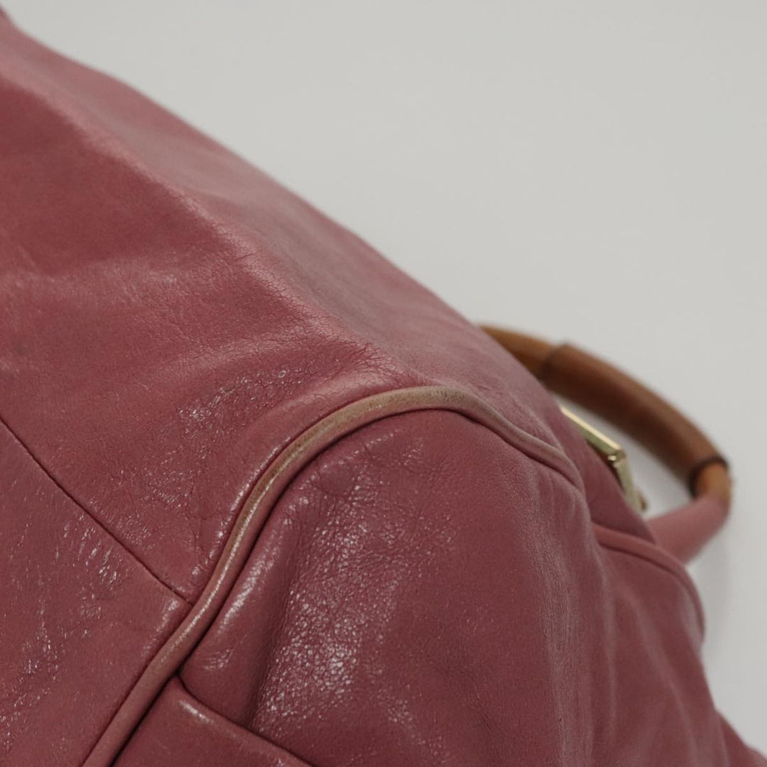 Chloe Etel Hand Bag Leather 2way Pink Gold 111748