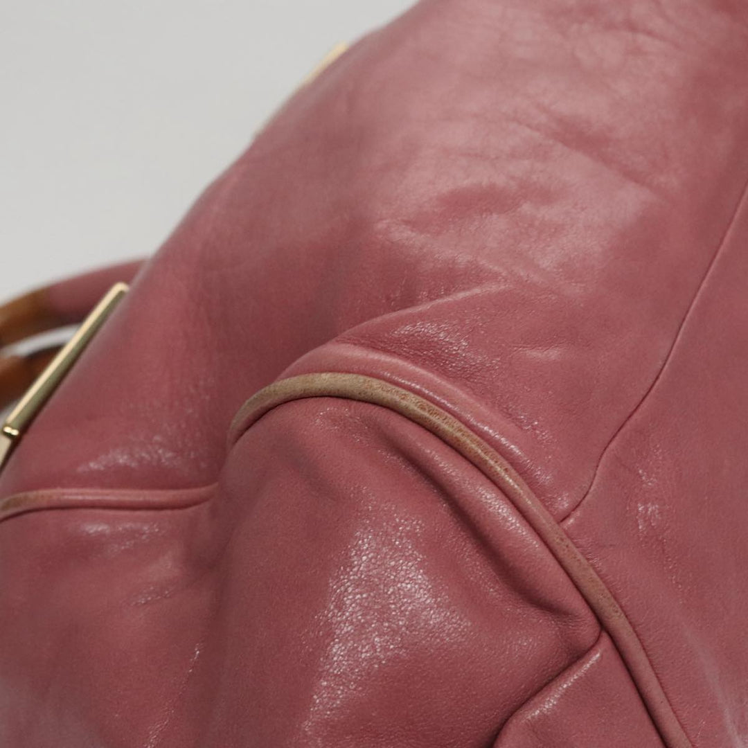 Chloe Etel Hand Bag Leather 2way Pink Gold 111748