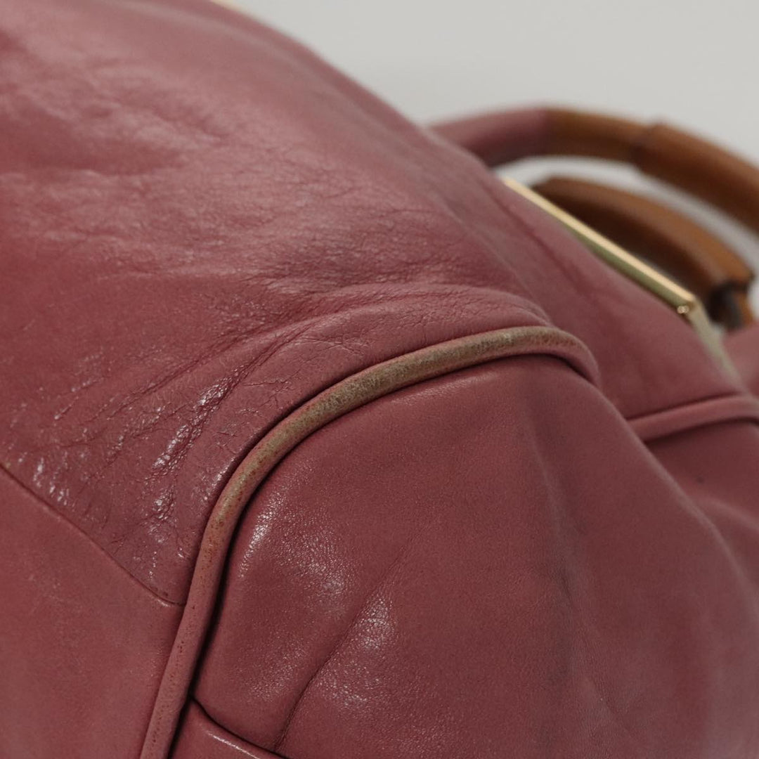 Chloe Etel Hand Bag Leather 2way Pink Gold 111748