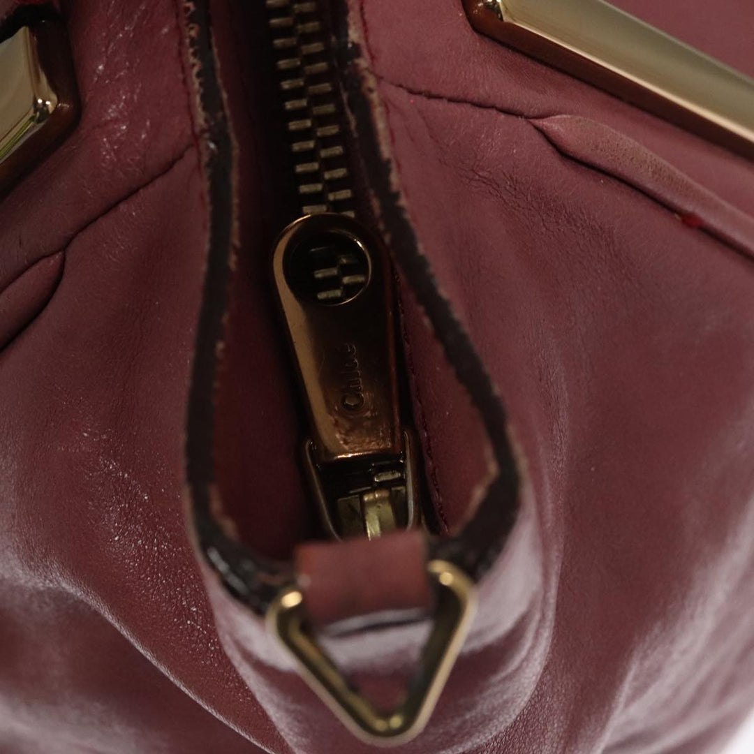 Chloe Etel Hand Bag Leather 2way Pink Gold 111748