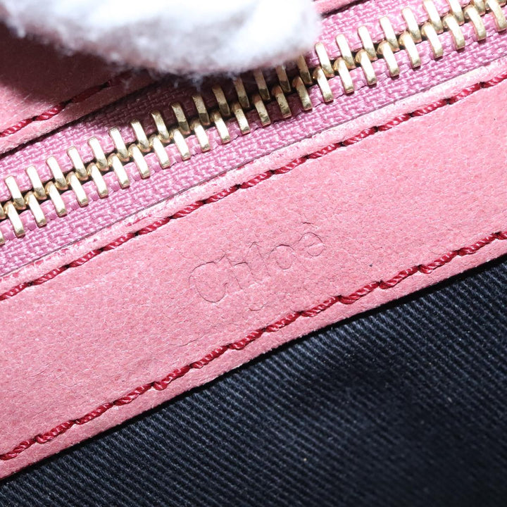 Chloe Etel Hand Bag Leather 2way Pink Gold 111748