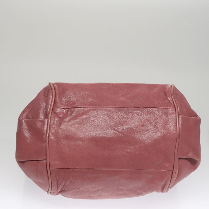 Chloe Etel Hand Bag Leather 2way Pink Gold 111748