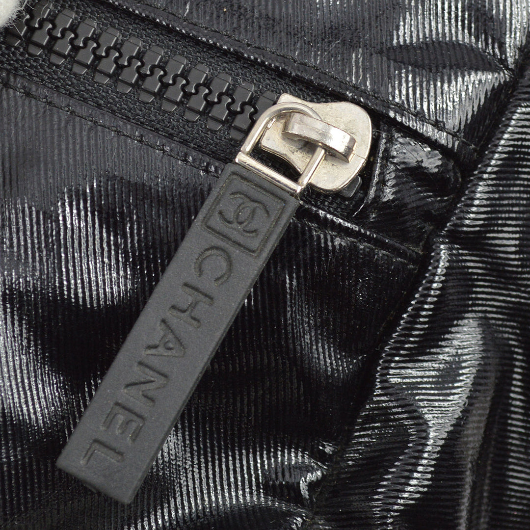 Top Quality Chanel 2006-2008 Sports Line Black Vinyl Gym Bag 35