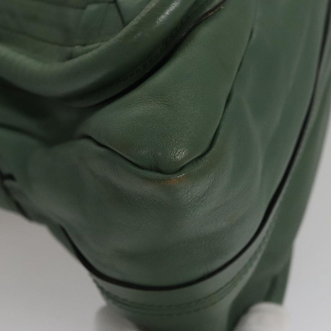 Chloe Paraty Hand Bag Leather 2way Green Gold 112404