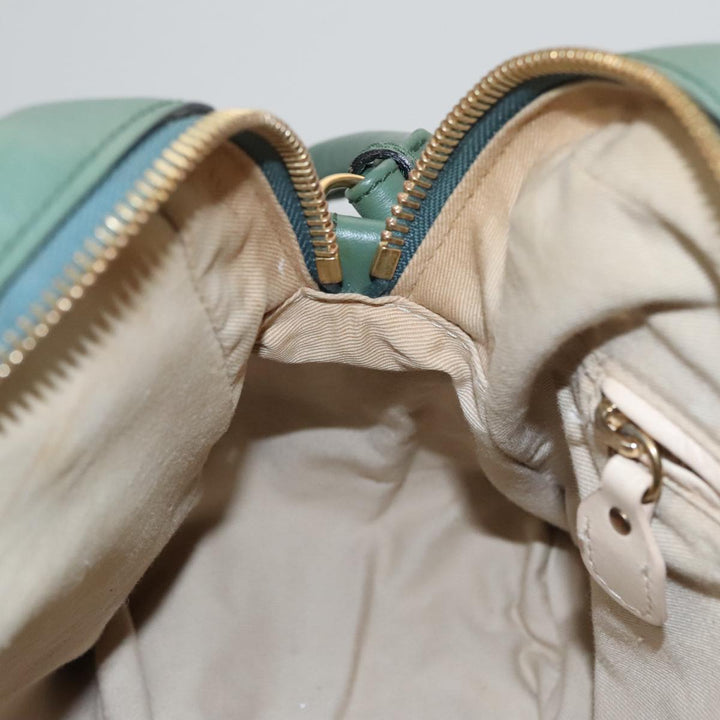 Chloe Paraty Hand Bag Leather 2way Green Gold 112404