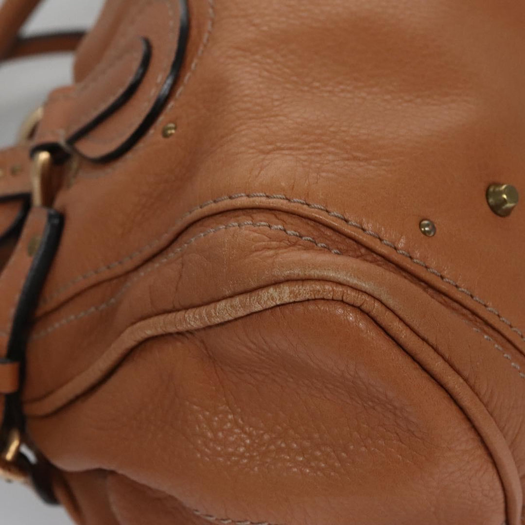 Chloe Paddington Hand Bag Leather Brown 112947