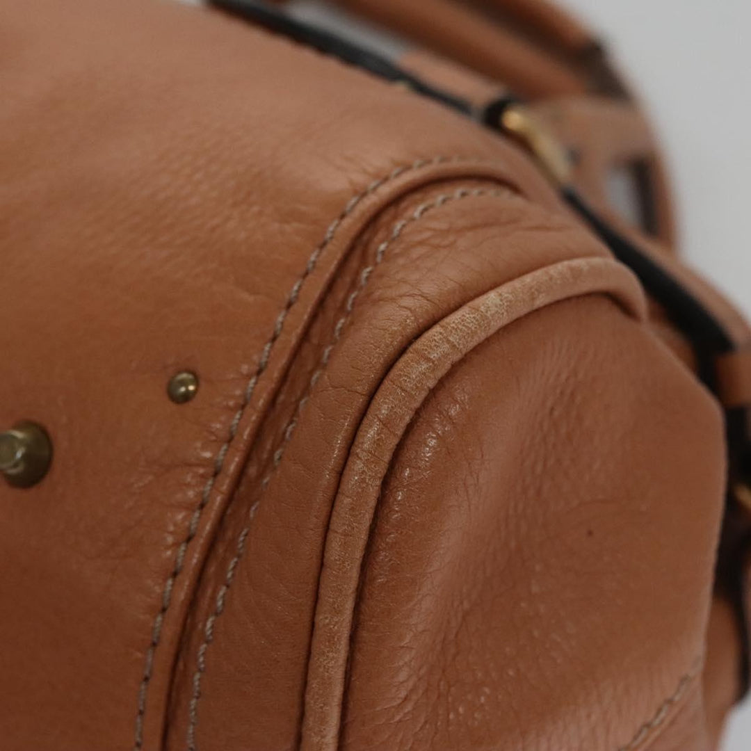 Chloe Paddington Hand Bag Leather Brown 112947