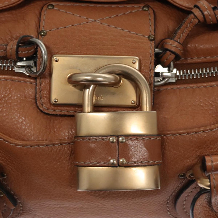 Chloe Paddington Hand Bag Leather Brown 112947