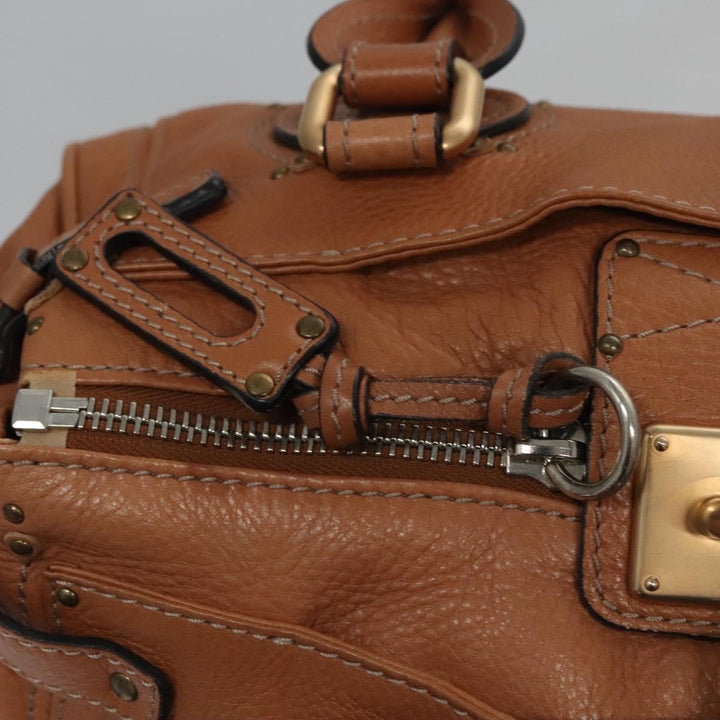 Chloe Paddington Hand Bag Leather Brown 112947