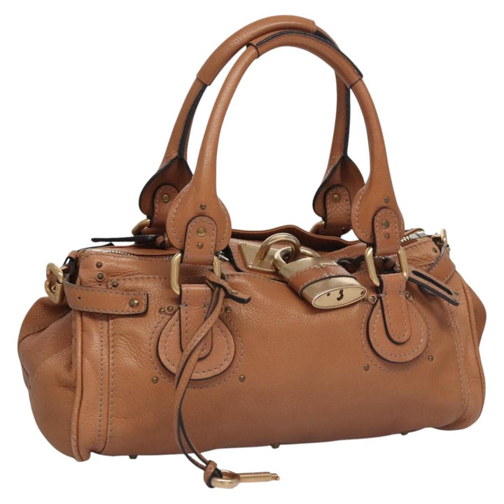 Chloe Paddington Hand Bag Leather Brown 112947